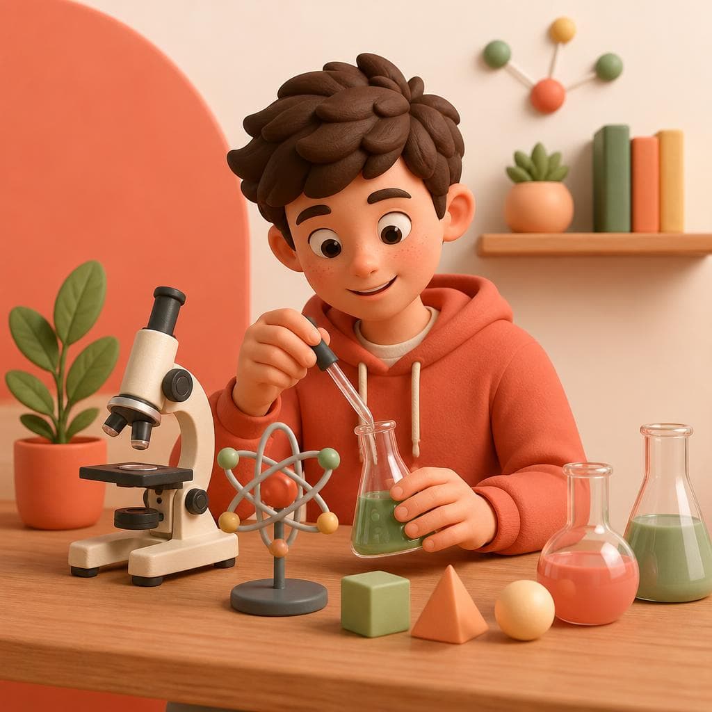 Student doing a hands-on science experiment